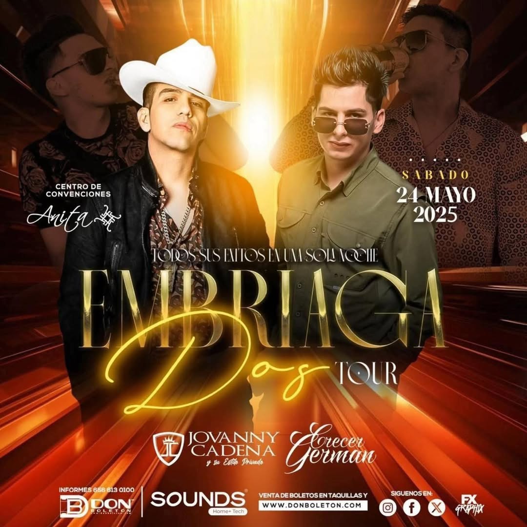 Embriagados Tour “Jovanny Cadena y Crecer Germán”