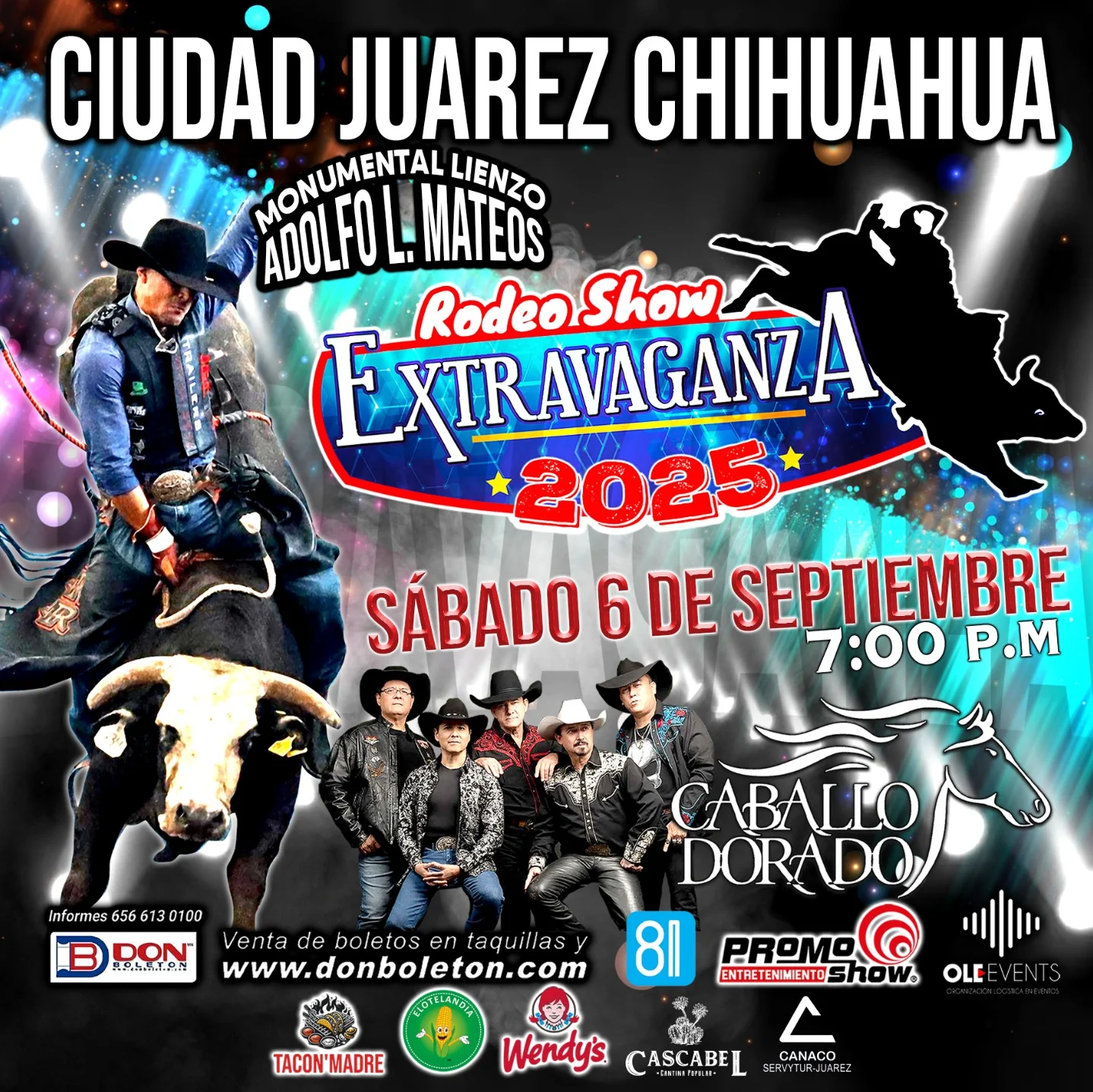 Rodeo Show Extravaganza 2025 con Caballo Dorado