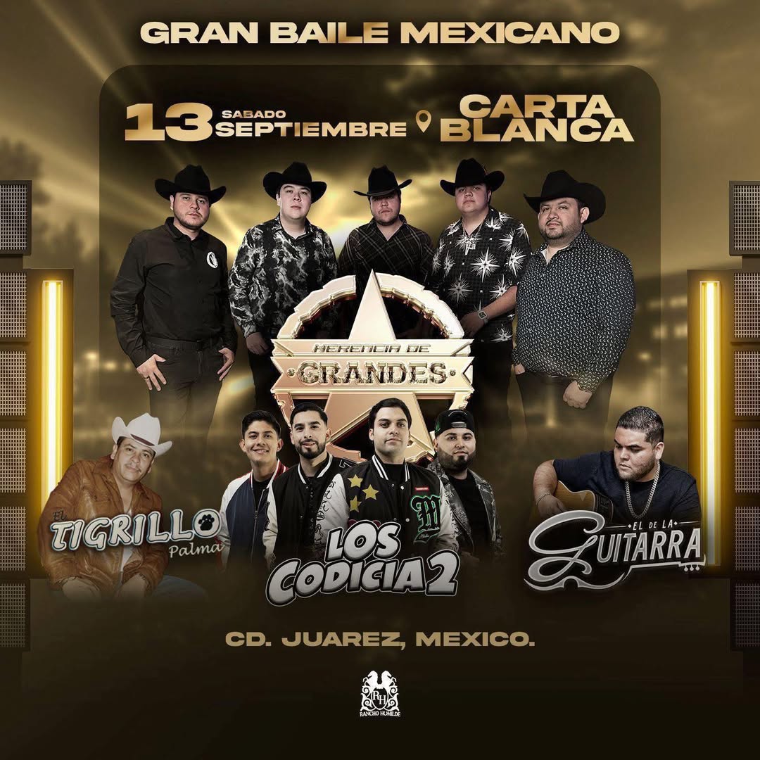 Tigrillo Palma, Los Codicia2 y El de la Guitarra “Gran Baile Mexicano” Tigrillo Palma, Los Codicia2 y El de la Guitarra “Gran Baile Mexicano”