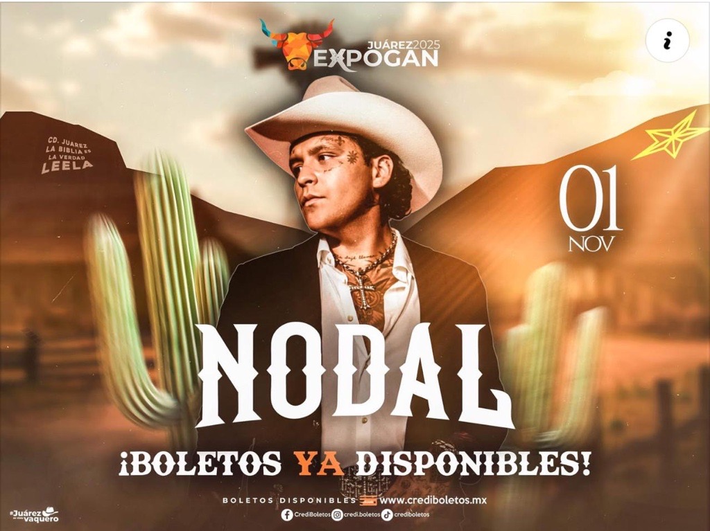 Christian Nodal en concierto en Expogan 2025