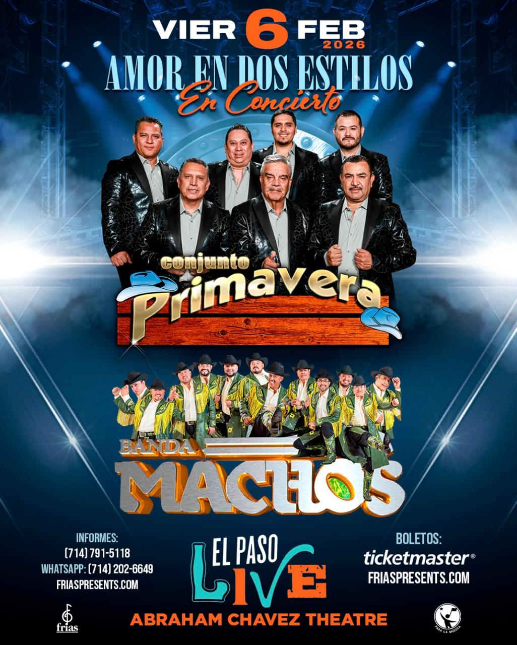 Conjunto Primavera y Banda Machos “Amor en dos Estilos”