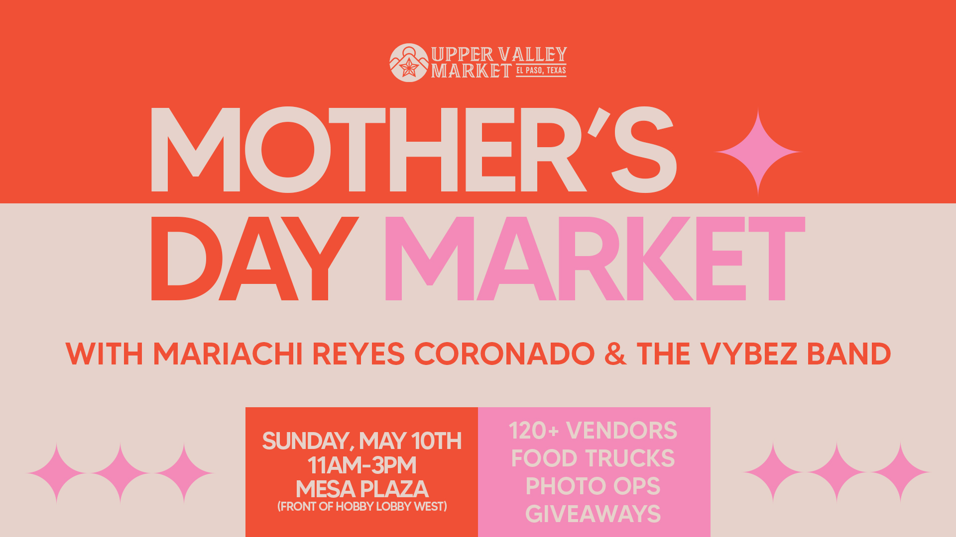 Mother´s Day Market con Mariachi Reyes Coronado y The Vybez Band