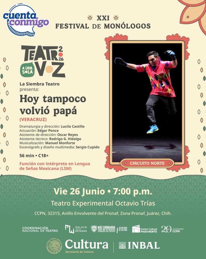 Teatro a una sola voz “Hoy tampoco volvió papá”